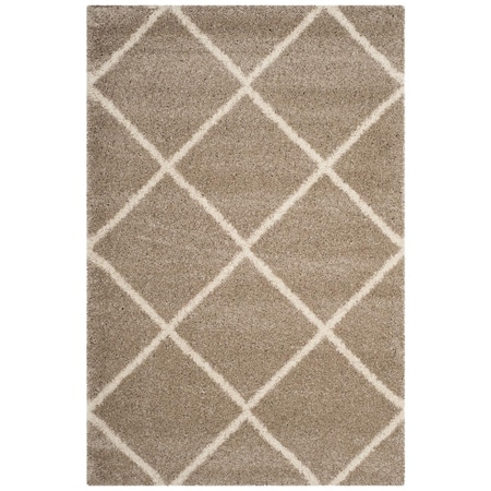 Safavieh 11 x 15 ft. Hudson Shag Power Loomed Rectangle Area Rug; Beige & Ivory SGH281S-1115